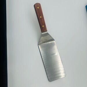 Dexter Large Stainless Steel Offset Spatula Turner Wood Handle Made in USA 16"